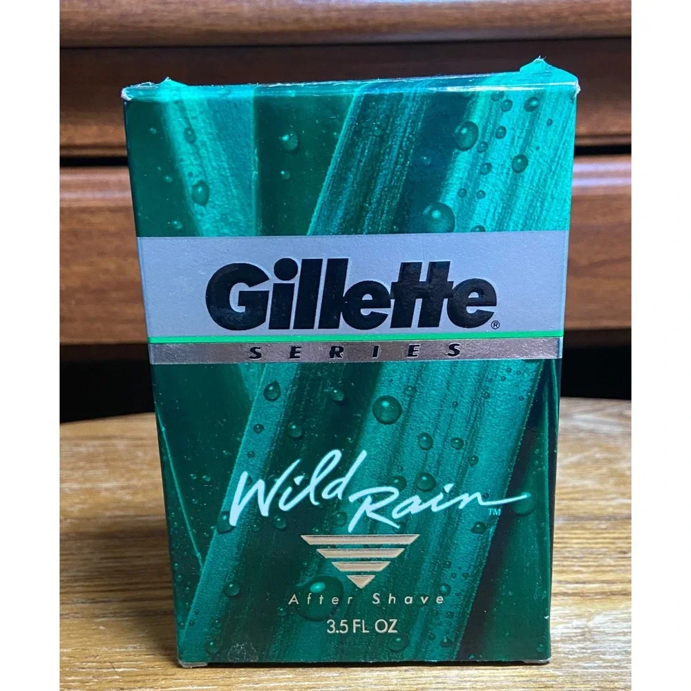Vintage 1993 Gillette Series Wild Rain After Shave Splash 3.5 fl oz with Box NEW